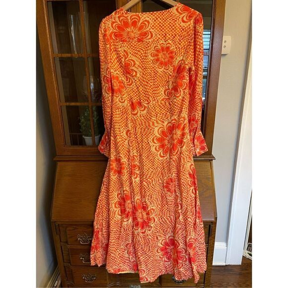 Free People - Womens Nappa Dress In Sunshine Combo Size S - Picture 6 of 7